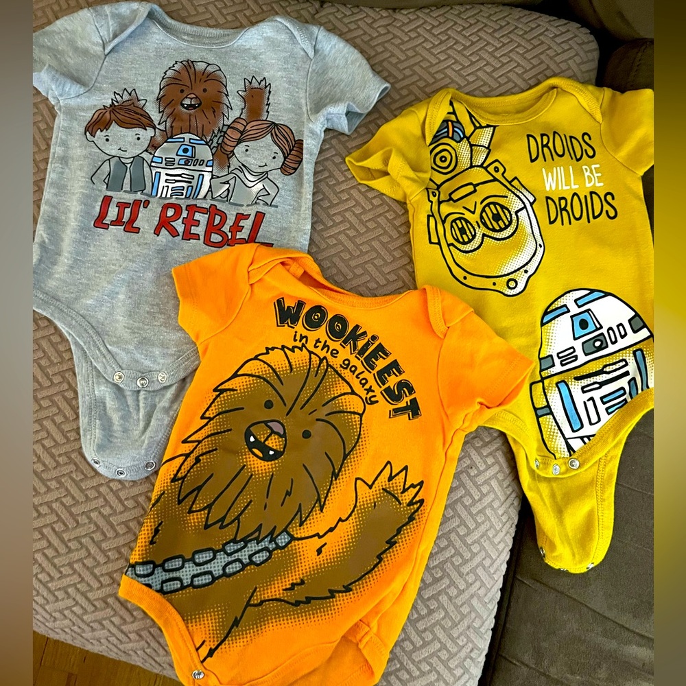 Set of 4 Star Wars Onesies - 12 month